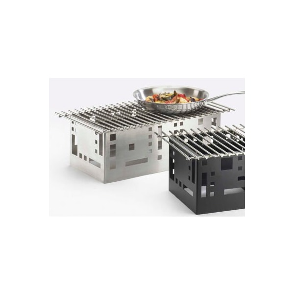 Cal-Mil Cal-Mil 1612-22-13 Squared Chafer Alternative 22"W x 12"D x 11"H Black 1612-22-13 - main